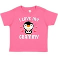 thumbnail image 3 of Inktastic I Love My Grammy with Cute Penguin and Hearts Girls Baby T-Shirt, 3 of 5