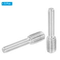 thumbnail image 3 of Uxcell M8*M12*55mm Double End Threaded Stud Screw Bolt, 5 Pack 304 Stainless, 3 of 5