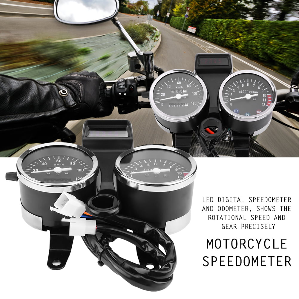 LED Motorcycle Modified Speedometer Odometer Tachometer Gauge for Suzuki GN125