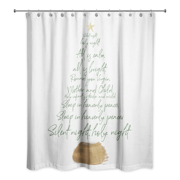 Creative Products Silent Night Tree 71x74 Shower Curtain