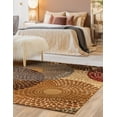 thumbnail image 5 of Unique Loom Barista Collection Area Rug - Java (7' 10" Square Beige/Black), 5 of 7