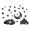 Black, variant on KGJQ 3D Star Moon Cloud Mirror Wall Stickers, Self Adhesive Wall Decals, Removable Sky Theme Wall Decor for Bedroom Kids Room Ceiling Cabinet Doors