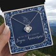 thumbnail image 5 of Joyeux Anniversaire necklace Personalized Birthday gift Birthday Necklace for French - Love Knot Necklace - Message Card & Gift Box, 5 of 5
