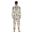 thumbnail image 4 of FORMRS Onesies Pajama for Adults Unisex Hoodie Winter Jumpsuit One Piece Sleepwear, Sizes S-2XL, Green Nordic Christmas House, 4 of 7