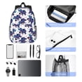 thumbnail image 6 of Goofa Boho elephant Pattern Lightweight Student Backpack for School, Water-Resistant, Adjustable Straps, Fits 15" Laptop, Multiple Pockets for Books, Accessories, 6 of 6