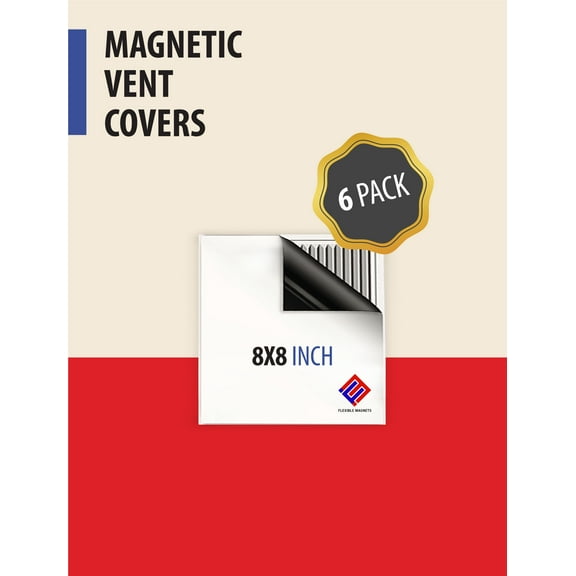 Magnetic Vent Cover. Perfect for HVAC in RV or Home - 8" x 8" (6 Pack)