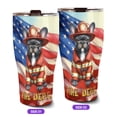thumbnail image 2 of Firefighter French Bulldog Hero Rescue Fire Dept Fireman USA Flag 30oz Stainless Steel Tumbler Insulated Cup with Lid Dog Lover Gifts - 02026, 2 of 5