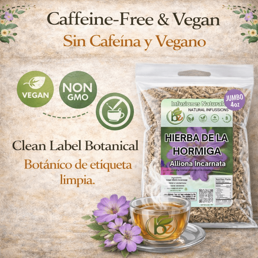 Hierba de la Hormiga Herbal Tea (4 oz) – 100% Natural Dried Allionia incarnata – Traditional Desert Botanical Infusion – Wildcrafted Loose Leaf – Caffeine-Free, Vegan, Non-GMO