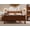 Dark Walnut, variant on LFSLJJMYTwin Size Flat Panel Bed with Headboard & Footboard, Minimalist Modern, Shaker and Farmhouse Style Design with Wood Grain Finish, Sleek and Functional Bedroom Furniture,Light Walnut