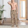 thumbnail image 5 of Uemuo Cactus Alpaca Pattern Men's Wide Leg Palazzo Lounge Pants with Pockets Light Weight Loose Comfy Casual Pajama Pants-XX-Large, 5 of 9