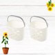 thumbnail image 4 of Cesta de baño de plástico Kuyiluo, 2 unidades, cesta de ducha portátil, cesta de almacenamiento de baño, contenedor de ducha de plástico para interior y exterior (blanco), 4 of 8