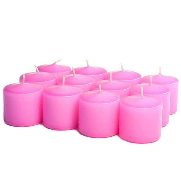 Unscented Hot Pink Votives 10 Hour Votive Candles Pack 12 per box 1.5