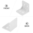 thumbnail image 2 of Mobutofu 100Pack White Plastic Iron Corner Brace for Furniture Fixing and Right Angle Support in 1.2x1.2x1.2in, 2 of 8