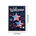 thumbnail image 4 of Amhnf Welcome American Flag Stars And Fireworks Garden Flag For Home Outdoor Garden Yard Decor 12x18 inch, 4 of 5
