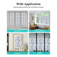 thumbnail image 6 of Window Privacy Film Blue Garden Vintage Stained Glass Window Film Decorative Sun Block Window Cover Modern Art Building Boat Tree Window Clings Static Adhesive Sticker for Bathroom 17.7"x39.3", 6 of 7