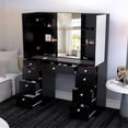 thumbnail image 4 of Boahaus Venus PRO Black Vanity Desk (Crystal Ball Knobs), 4 of 7