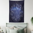 thumbnail image 4 of Constellation Tapestry, Antique Sky Map with Hand Drawn Mythological Figures History Galaxy, Wall Hanging for Bedroom Living Room Dorm Decor, 40W X 60L Inches, Blue Dark Blue Beige, by Ambesonne, 4 of 5