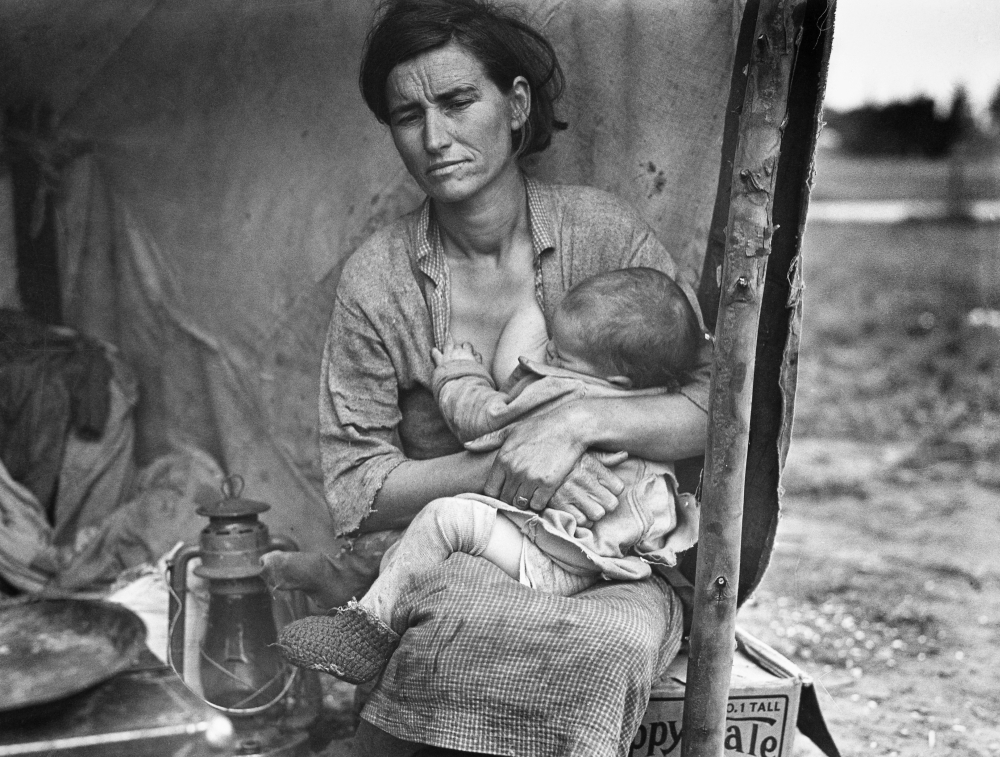 Migrant Mother 1936 Nflorence Thompson A 32-Year-Old Migrant Mother ...