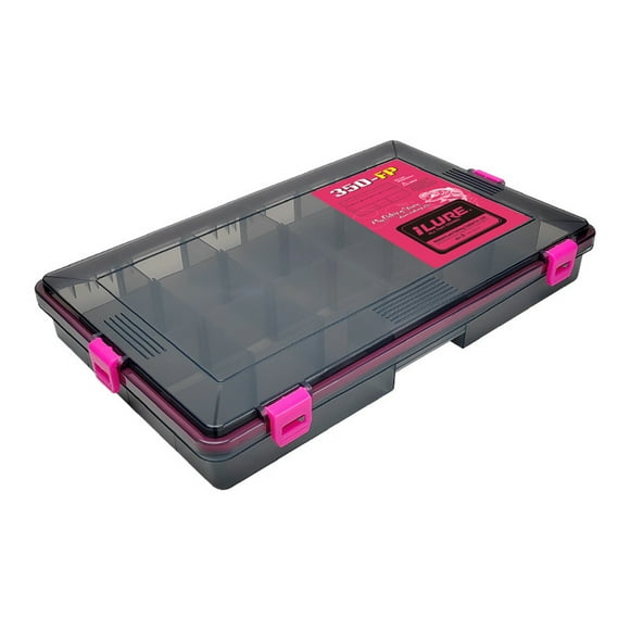 Large Pink Waterproof Fishing Tackle Organizer with Adjustable Trays - Detachable Clip-On Design, Lightweight 250g/8.8oz, 27.5x18x5cm (10.8x7.1x2in) - Stylish & Functional Plano Tackle Storage Box