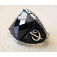 thumbnail image 3 of Black Onyx Mans Ring, Natural Black Onyx, December Birthstone, Islamic, 925 Silver Ring, Birthday Gift, Heavy Mens Ring, Arabic Design, Ottoman Style Ring, Christmas, Turkey Mens Signet Ring, 3 of 6