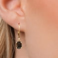 thumbnail image 3 of Gem Stone King 14K Yellow Gold Brown Smoky Quartz Earrings for Women | 2.40 Cttw | Gemstone Birthstone | Oval 8X6MM, 3 of 6
