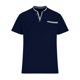 thumbnail image 5 of pstuiky Mangas cortas para hombre, Camisa informal de manga corta con cuello vuelto y aberturas en color liso para hombre camisetas de hombre l, 5 of 5