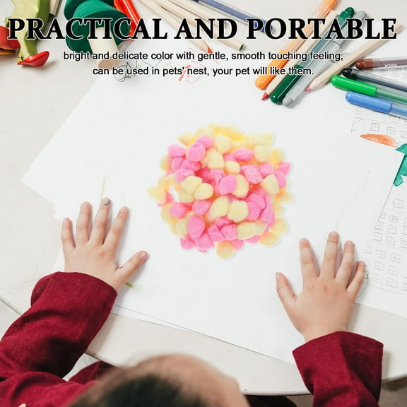 Raindrops 500 Pcs Fuzzy Colorful Warm Cotton Balls Pom Pom Balls Miss 3.50X2.00X2.00CM