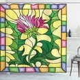 thumbnail image 1 of Ambesonne Thistle Shower Curtain, Stained Glass Style, 69"Wx84"L, Multicolor, 1 of 3