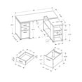 thumbnail image 3 of Monarch Specialties Computer Desk, L-Shaped, Corner, 3 Drawers 2 Open Shelves 3 Cubbies, 60"L X 47"W, 3 of 11