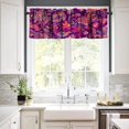 thumbnail image 4 of Vintage Bohemian Window Valances Paisley Pattern with Indian Decorative Backdrop Boho Colorful Flowers Curtains Valance for Bathroom Kitchen Bedroom Living Room Decor with Rod Pocket 54" x 18", 4 of 5