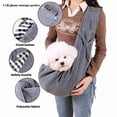 thumbnail image 3 of HOMEIORA 1pc Dog Sling Carrier, Classic Pocket & Classic Strap, Pet Sling for Small Dogs Puppy Cats up to 16lbs, for Outdoor Travel, Brown, 3 of 7