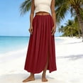 thumbnail image 2 of GUACER High Waisted Maxi Skirt for Women Side Slit Boho Flowy Long Skirt Casual Summer Beach Skirts, 2 of 6