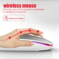 thumbnail image 4 of Rechargeable Bluetooth Wireless Mouse with 2.4GHz USB RGB 1600DPI Mouse for Computer Laptop Tablet PC Macbook Gaming Mouse Gamer, 4 of 10