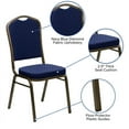 thumbnail image 5 of Flash Furniture HERCULES Series Crown Back Stacking Banquet Chair in Navy Blue Dot Patterned Fabric - Gold Vein Frame, 5 of 14