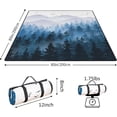 thumbnail image 3 of Forest Picnic Blankets Waterproof Foldable Picnic Blanket 80"x 80" Picnic Mat 3-Layer Thicking Outdoor Picnic Blanket Sandproof Lightweight Beach Picnic Blanket with Strap Machine Washable, 3 of 5