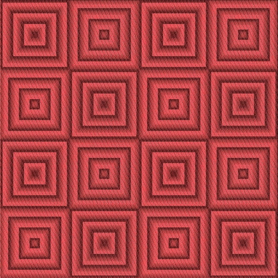 Ahgly Company Indoor Square Patterned Love Red Area Rugs, 6' Square