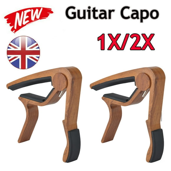 Guitar Capo Quick Change Acoustic Guitar Accessories Trigger Capo(Rose Wooden Grain)