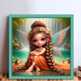 thumbnail image 2 of Kit Punto Cruz para Niña Bordado Con Hilo Algodón Ecológico 11CT Arte 40x40cm, 2 of 9