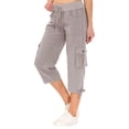thumbnail image 3 of Shadoumai Women Capris with Pockets Loose Fit Casual Capri Pant Shorts Dressy Lightweight Ladies Baggy Cargo Pants for Hiking, 3 of 8