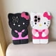 thumbnail image 2 of Sanrio 3D Stereoscopic Hello Kitty Cases For iPhone 15 14 13 12 11 Pro Max Mini XR XS 8 Plus Y2K Soft Shockproof Full Lens Cover, 2 of 5