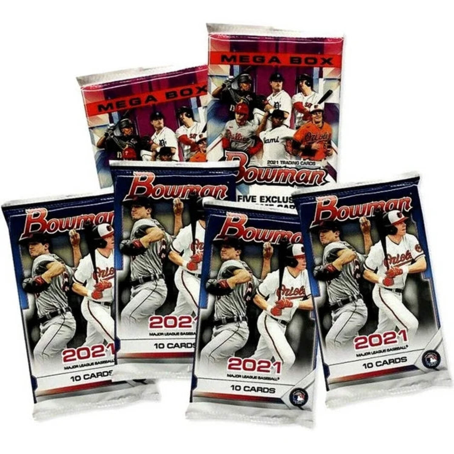 2021 Topps Bowman MLB Baseball Trading Cards Mega Box