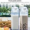 thumbnail image 4 of Wosthever Botella de agua de leche cuadrada transparente Caja de jugo de plástico segura Jarra Contenedor de almacenamiento para beber Niños Ropa Deportiva, Zapatos 1000ML, 4 of 6
