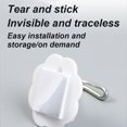 thumbnail image 4 of Adhesive Hook 20PCS White PlasticShaped Damage-Free Hanging Wall Hooks, 4 of 6