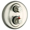 Brushed Nickel LaToscana 3TPW690 Anti Scald Button Thermostatic Valve and Trim