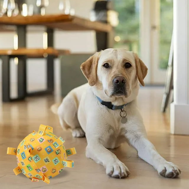 Dog Soccer Squeaky Toy with Grip Tags - Durable and Interactive