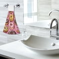 thumbnail image 5 of Yayeee Kitchen Hanging Hand Towels Set of 2 with Loop Bathroom Absorbent Tie Towel, Cute Doughnuts Pattern, 5 of 7