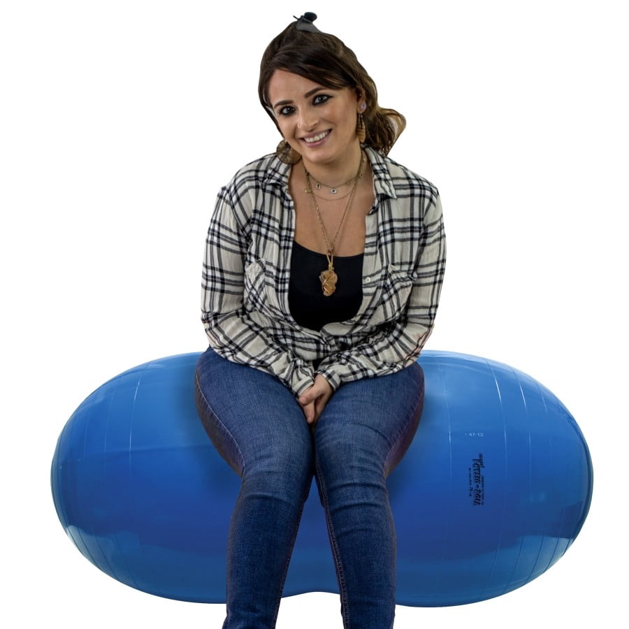 PhysioGymnic molded vinyl inflatable roll, 70 cm (28"), blue