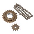 thumbnail image 4 of Juego de cadena de piñón para bicicleta eléctrica con piñón de orificio 410 Gold 11T H, cadena de 38 eslabones, Kit de volante 22T, 4 of 12