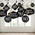 thumbnail image 3 of Big Dot of Happiness Adult 80th Birthday - Gold - Birthday Party Hanging Decor - Party Decoration Swirls - Set of 40, 3 of 8
