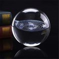 thumbnail image 3 of 3D Solar System Crystal Ball with Wood Base, Engraved Universe Planet Sphere, Kid Education Decorative Glass Ball, Decor Creative Gift (3.15inch), 3 of 7